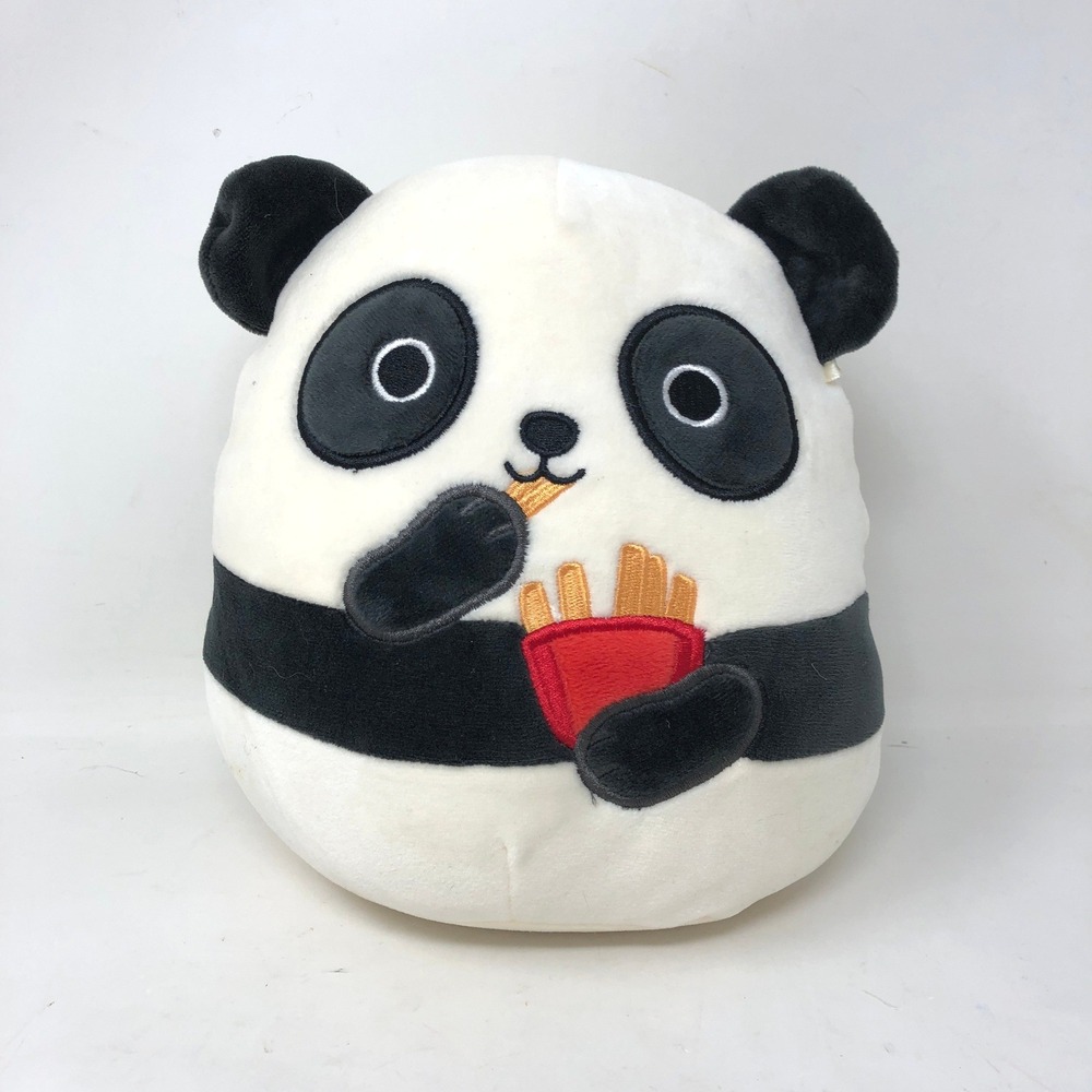 Squishmallows 8" Stanley the Panda Plush White Black French‎ Fries Pillow